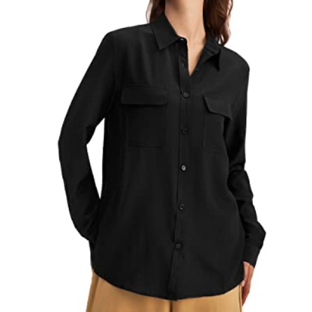 Lightweight Black Button Down- size S